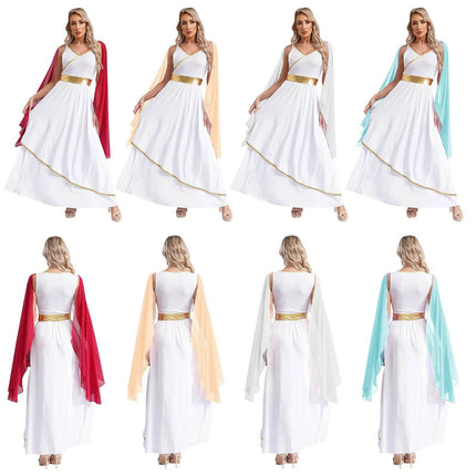 Retro Party Women Greek Toga Goddess Halloween Costume Dress - Mad Fly Essentials