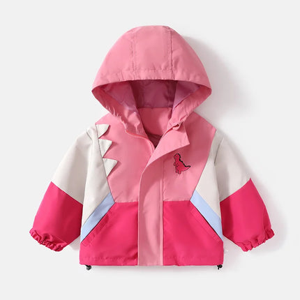 Jacket Boy Waterproof 1-6y Dinosaur Spliced Rain Coat - Jacket - Rownocean - Mad Fly Essentials
