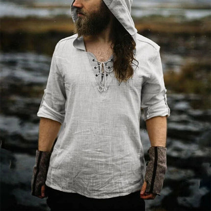 Men Vikings Medieval Pirate Nordic Costume Shirts