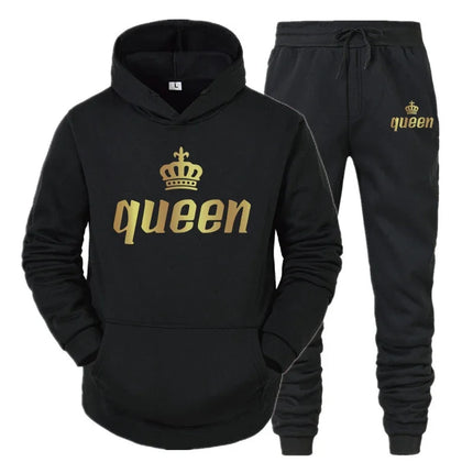 Tracksuit Men Women White Black King Queen Tracksuit Set - Tracksuit - Vipol - Mad Fly Essentials