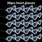 20pcs heart glasses