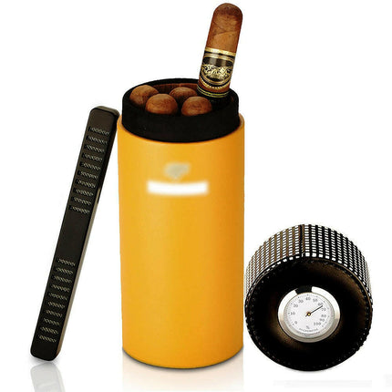 Leather Travel Humidor Cedar Cigar Box - Super Deals Mad Fly Essentials