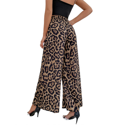Harem Pants Women Elastic Waist Wide Leopard Capris Pants - Harem Pants - Sfit - Mad Fly Essentials