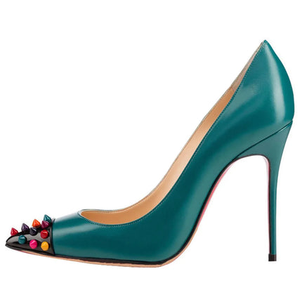 High Heels Women Pointed Toe Rivet Stiletto Heels - High Heels - wetkiss - Mad Fly Essentials