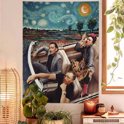 Wall Decor Funny Abstract Van Gogh Friends Canvas - Wall Decor - Hdprints - Mad Fly Essentials