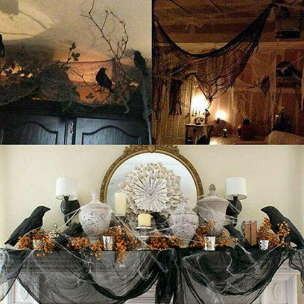 Halloween Decorations Creepy-Black-Gauze Party Scene Prop - Seasonal Decor Mad Fly Essentials
