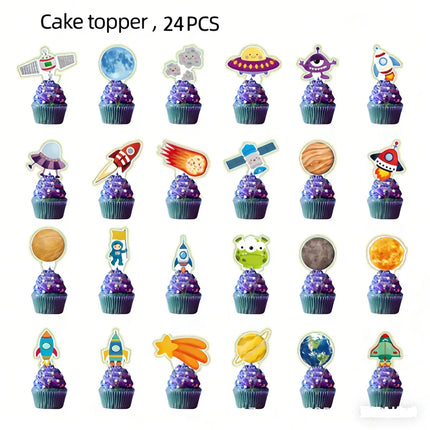 Party Essentials Space Astronaut Tableware Kid Birthday Decor Supply - Party Essentials - LISM - Mad Fly Essentials 