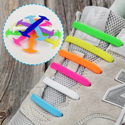 Boys Footwear Silicone Elastic No Tie Shoelaces - Boys Footwear - Basic Gold Yao - Mad Fly Essentials