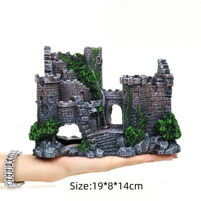 Fish Tank Decor Ancient City Ruins Landscape - Fish Tank Decor - Aquarius - Mad Fly Essentials