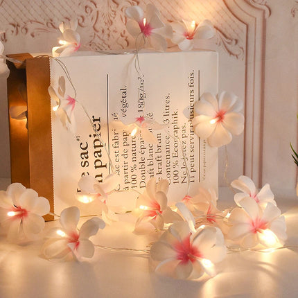Hawaiian Plumeria LED Flower Garden Wedding String Light
