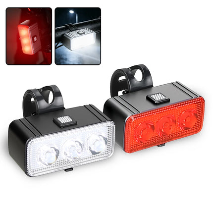 Fitness Essentials Cycling Front Rear Light Rechargeable Headlight - Fitness Essentials - Rockbros - Mad Fly Essentials