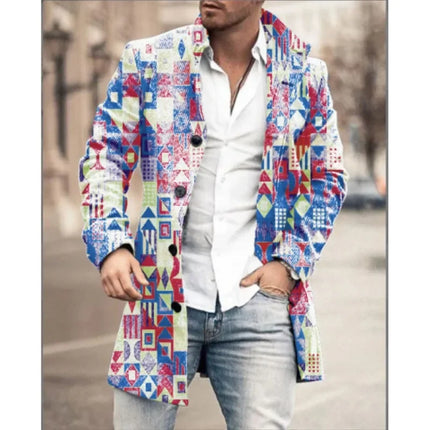 Jacket Men Stand-Collar Long Pocket Coat - Jacket - BC - Mad Fly Essentials