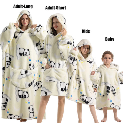 Hoodies Women Family Matching XL Lion Plush Blanket Hoodies - Animal Game - Mad Fly Essentials