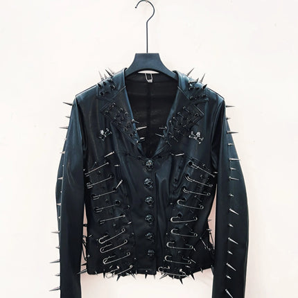 Jacket Women Gothic Leather Punk Y2K Vintage Outerwear - Jacket - Hageofly - Mad Fly Essentials