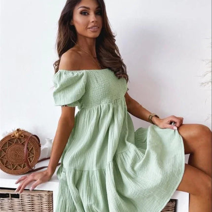 Mini Dress Women Sexy Summer Ruffled Swing Dress - Mini Dress - Owner Girl - Mad Fly Essentials