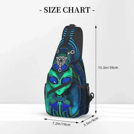 Men Crossbody Alien Triangle Lotus Backpack - Mad Fly Essentials