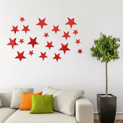 Home Decor 82PCS Star Mosaic Mirror Sticker Wall Decals - Home Decor - Zooyoo - Mad Fly Essentials