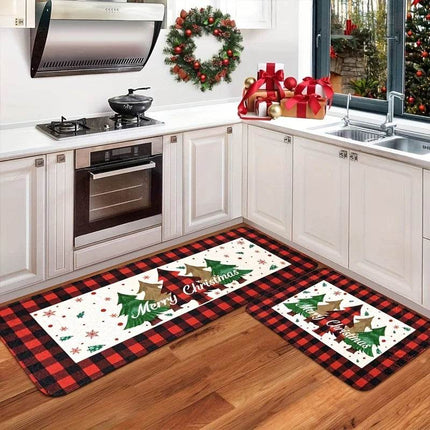 Home Plaid Floor Mat Christmas Decor – Mad Fly Essentials