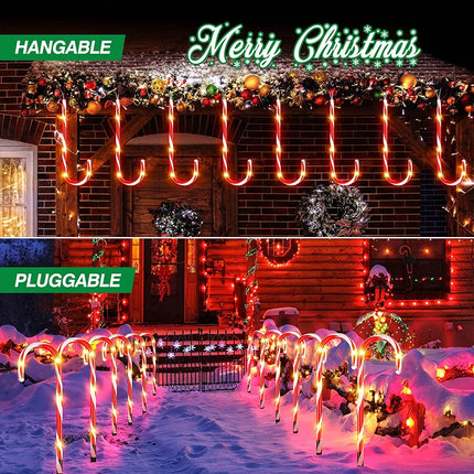 Solar Christmas Candy Cane Outdoor LED Pathway Light
