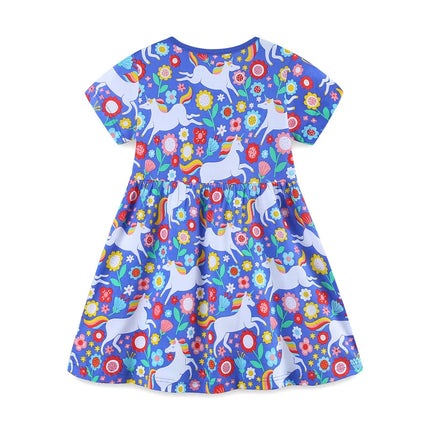 Baby Girl 2-7T Butterfly Unicorn Casual Frock Dress