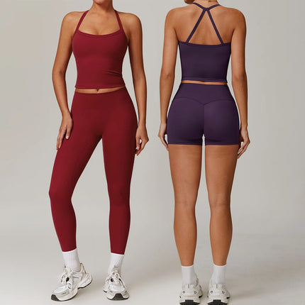 Activewear Set Women 2pc Crop Top Yoga Sportswear Set - Activewear Set - Bessmini - Mad Fly Essentials