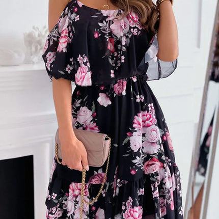 Party Dress Women Floral Summer Spaghetti Chiffon Dress - Party Dress - Boho Girl - Mad Fly Essentials