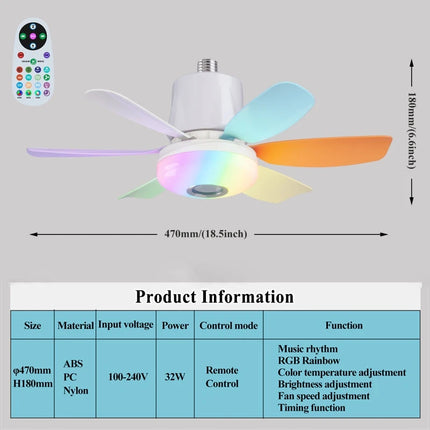 LED Bulb Kids Room E27 Bluetooth Remote Bulb - LED Bulb - IWP - Mad Fly Essentials