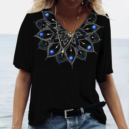Shirt Women Vintage Sun-Moon Plus Short Tee - Shirt - Dream Girl - Mad Fly Essentials