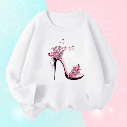 Hoodies Girls Long Heart Kids Graphic Tee Tops - Hoodies - Lolocee - Mad Fly Essentials