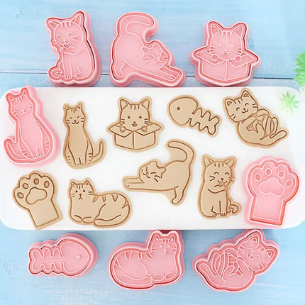 Kitchen Animal Cat Shape Cookie Cutter Set