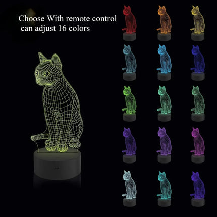LED Night Light 3D Cat 7-Color Night Light - LED Night Light - Sololander - Mad Fly Essentials