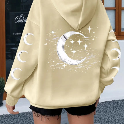 Hoodies Women Moon Winter Y2K Gothic Pullover - Hoodies - xwomenday - Mad Fly Essentials