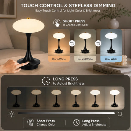 Desk Lamp Vintage Bedroom LED USB Mushroom Lamp - Desk Lamp - Nordic Creations - Mad Fly Essentials