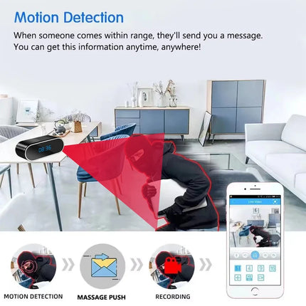 Alarm Clock Mini Night Vision 1080P Camera - Alarm Clock - iSurvivor - Mad Fly Essentials
