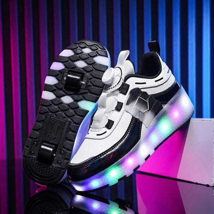 Kids LED Shoes Girl Tow Wheels Skate Shoes - Kids LED Shoes - Mater Kom - Mad Fly Essentials