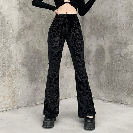 Harem Pants Women Vintage Gothic Black Flare Pants - Harem Pants - You're My Secret - Mad Fly Essentials