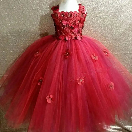 Party Dress Girl Little Princess Flower Petal Girl Dress - Party Dress - Maiden Vision - Mad Fly Essentials