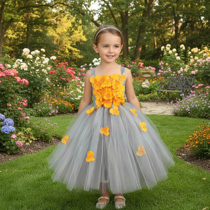 Party Dress Girl Little Princess Flower Petal Girl Dress - Party Dress - Maiden Vision - Mad Fly Essentials