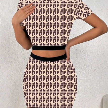 Women 3D Love Elastic 2pc Skirt Set - Mad Fly Essentials