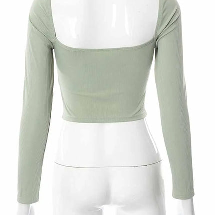 Crop Top Women Hollow-Out Heart Long Tops - Crop Top - Wensilian - Mad Fly Essentials