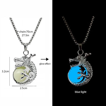 Necklace Luminous Kids Gothic Dragon Neck Cord Party Pendant Boy New - Losstower - Necklace - Mad Fly Essentials