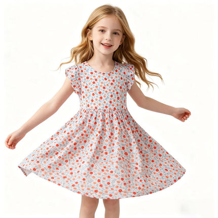 Party Dress Baby Girl Summer Cartoon Dinosaur Rainbow Dress - Party Dress - GirlyMax - Mad Fly Essentials