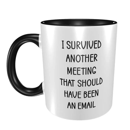 Coffee Mug I Survived Another Meeting Mug - Coffee Mugs - Magic Mugs - Mad Fly Essentials
