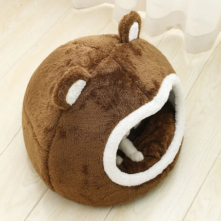 Funny Cat Bed Plush Pet House