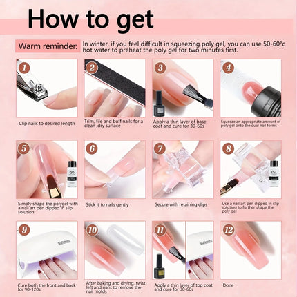 Nail Essentials Poly Nail Gel Kit - 14 Colors Starter Kit - Nail Essentials - Timistory - Mad Fly Essentials