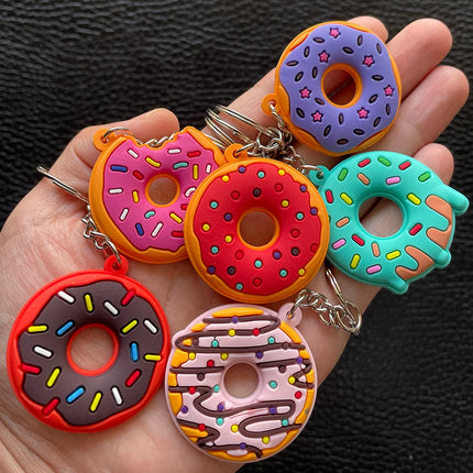 Women Donut Pendant Keyrings Keychain Accessories