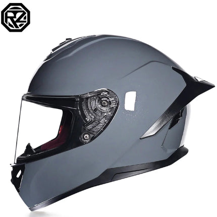 ORZ Motorcycle Full Face Black Grey DOT Racing Helmets