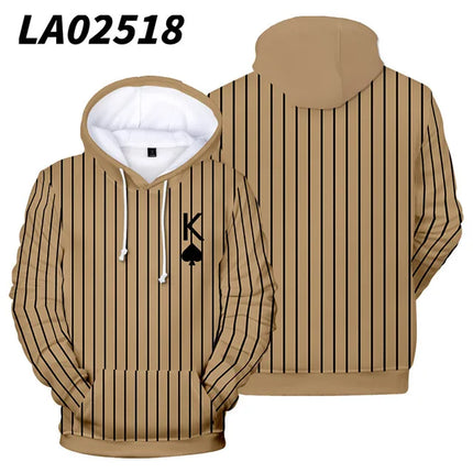 Hoodies KING QUEEN Jacket Matching Couple Poker 3D Pullover