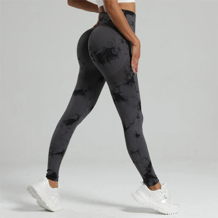 Fitness Leggings Women Seamless Tie Dye Leggings - Fitness Leggings - Ejuhaoti - Mad Fly Essentials