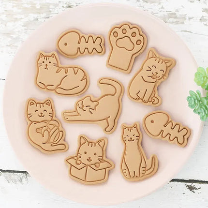 Kitchen Animal Cat Shape Cookie Cutter Set